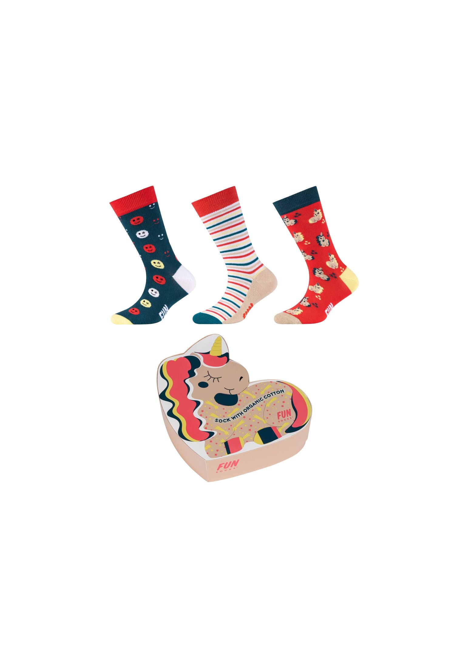 peach bei 3er Socken Geschenkbox Socks motifs georgia Pack kaufen Kinder in Fun